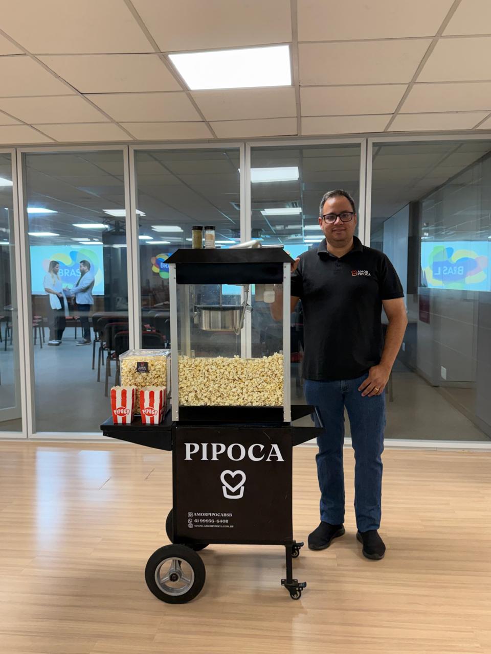 Estrutura de Pipoca para Recepção